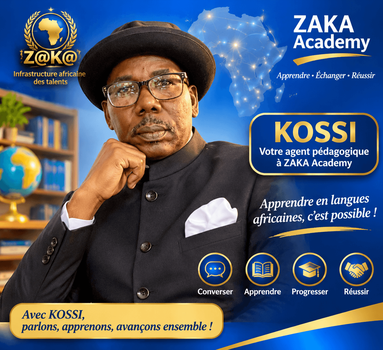 Portrait de KOSSI, accompagnateur pédagogique de ZAKA Academy